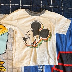 Disney Kids Mickey Mouse Rainbow Graphic Tee - Cream